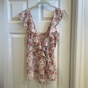 Floral Wrap Tank Top